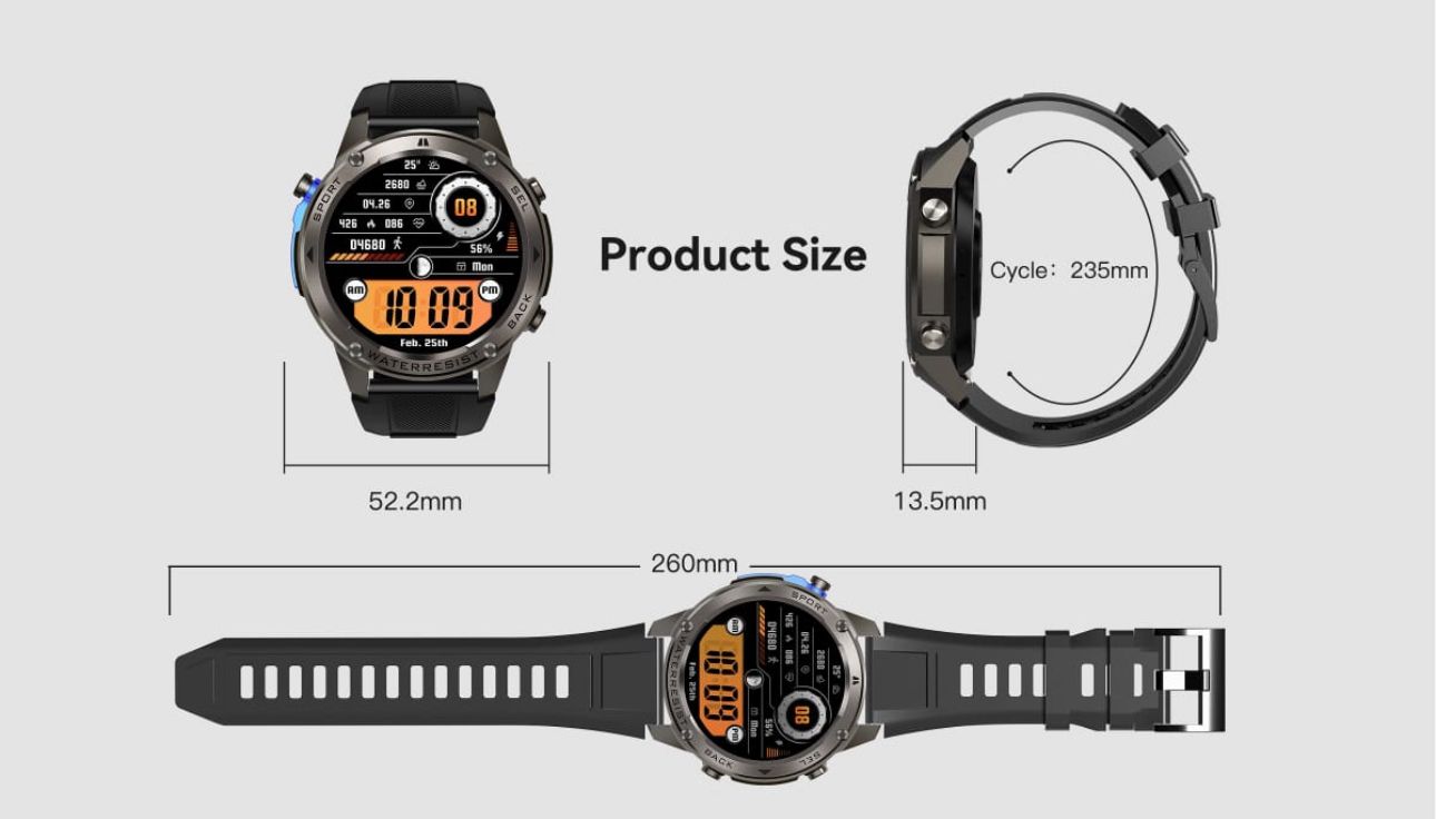 Rainbuvvy DM56 Smart Watch 1.43 Inch - Allin1