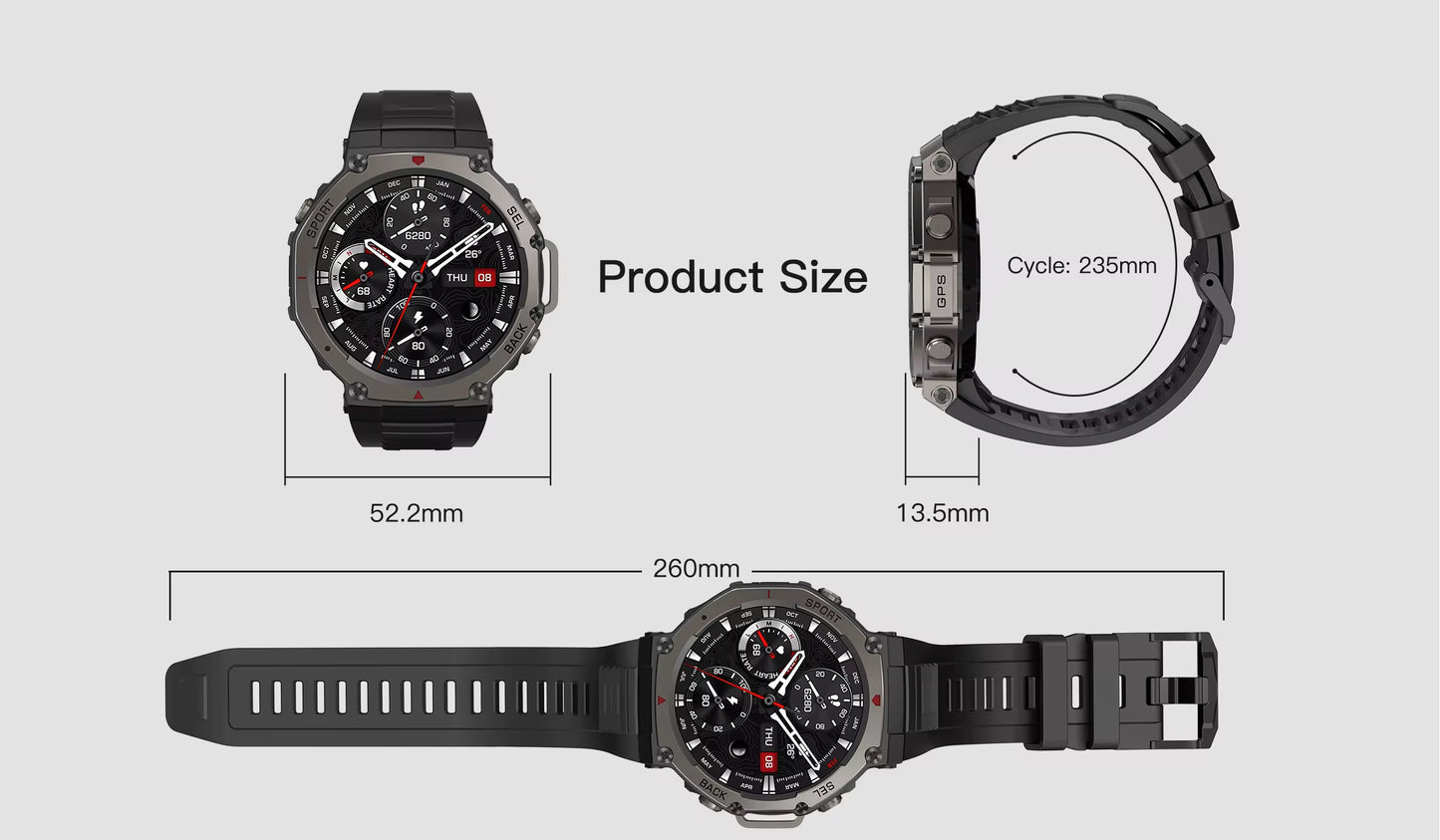 DM58 Outdoor GPS Smartwatch - Allin1