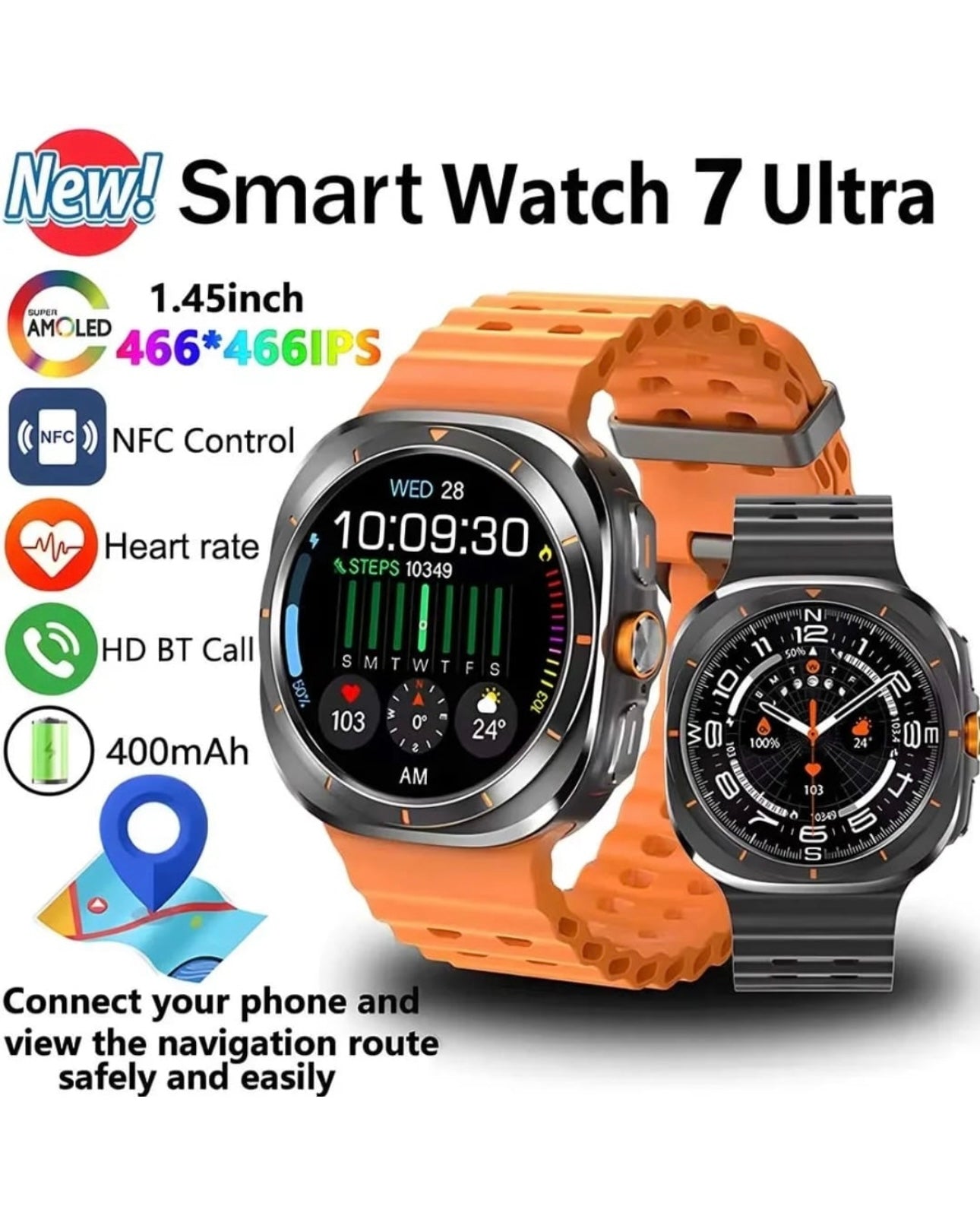 Smart Watch 7 Ultra AMOLED - Allin1