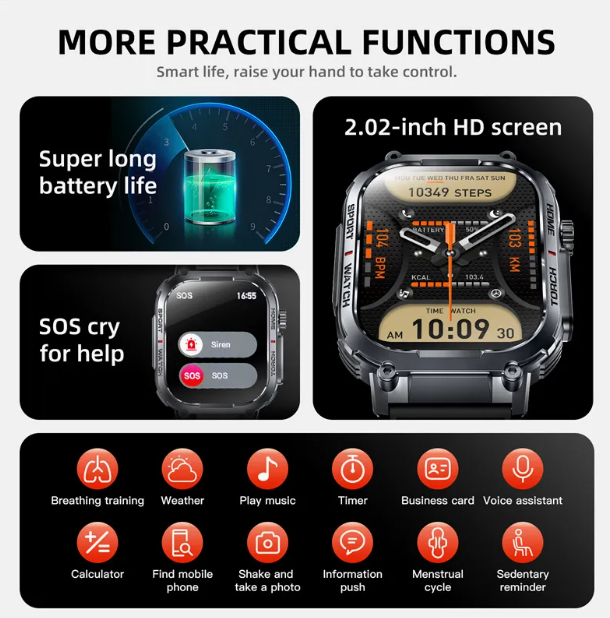 Smartwatch S320B 2.02-inch - Allin1