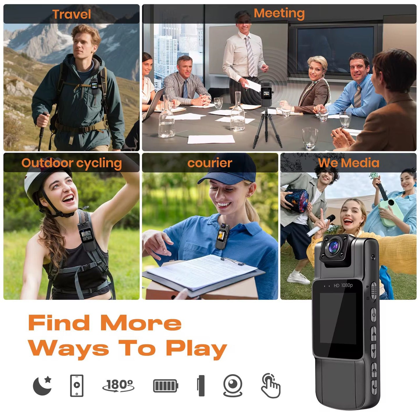 Bodycam 4k  with 64 gb built in memory