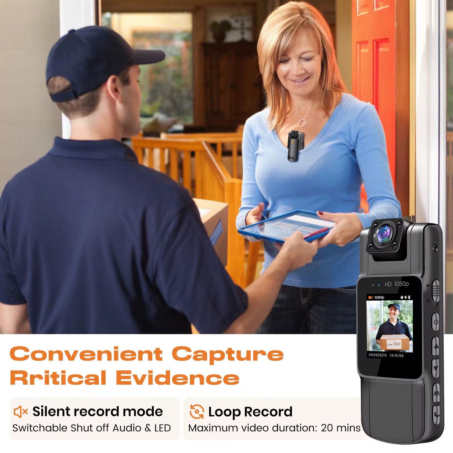 Bodycam 4k  with 64 gb built in memory